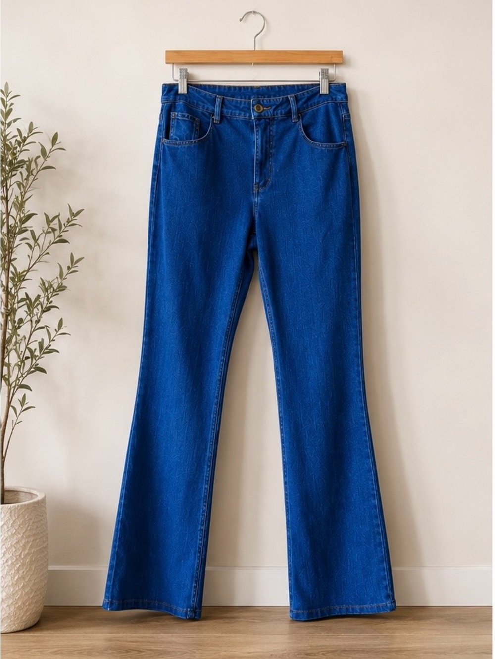 HALARA Cobalt Blue Boot-Cut Jeans